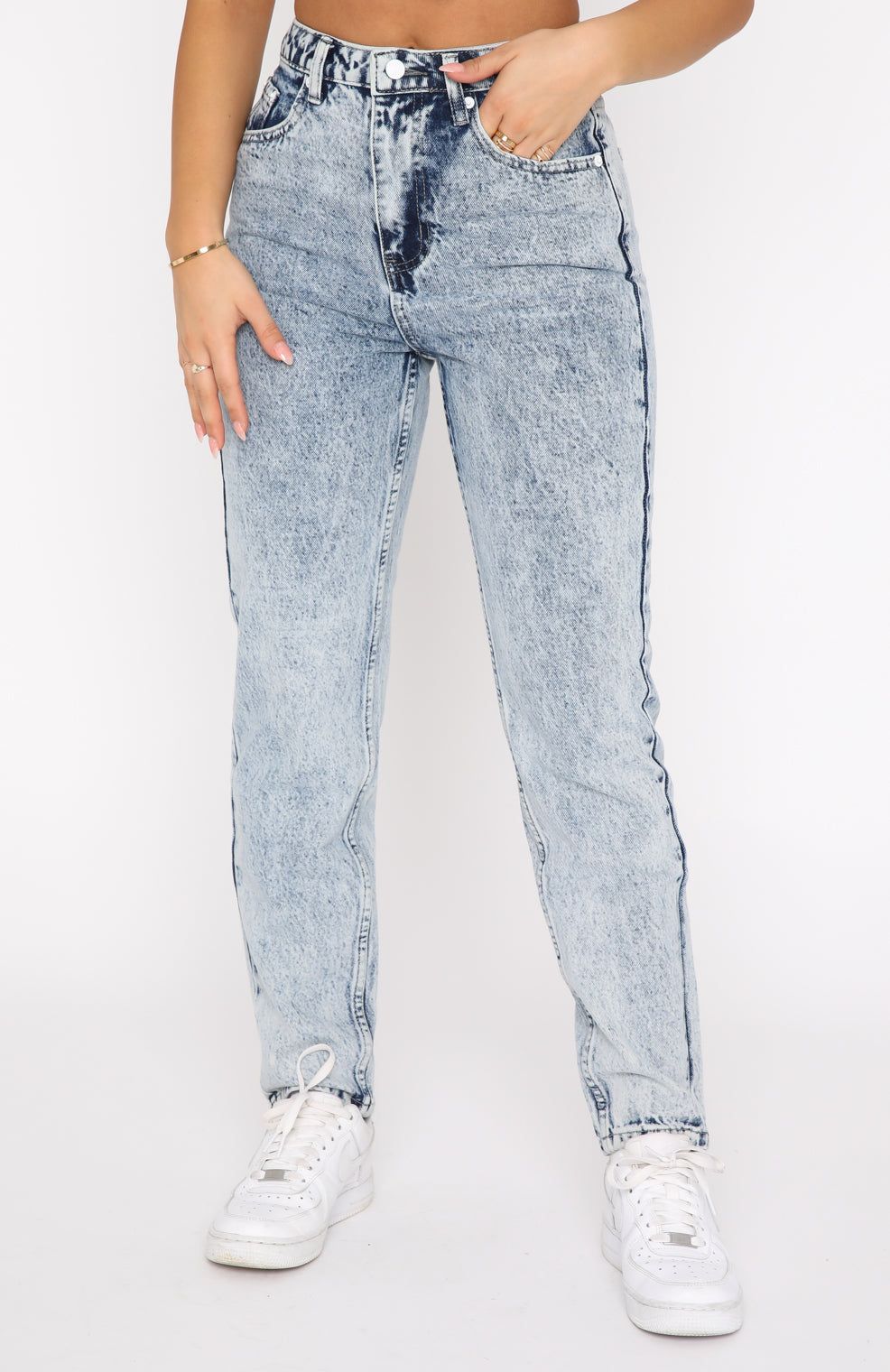Rock Your Body Boyfriend Jeans Mid Blue sold by White Fox Boutique product image thumbnail 2