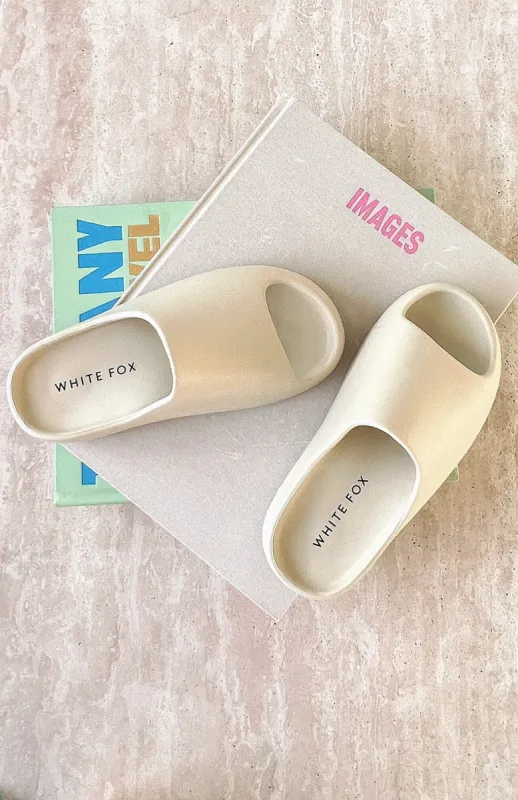 On The Edge Slides Off White sold by White Fox Boutique
