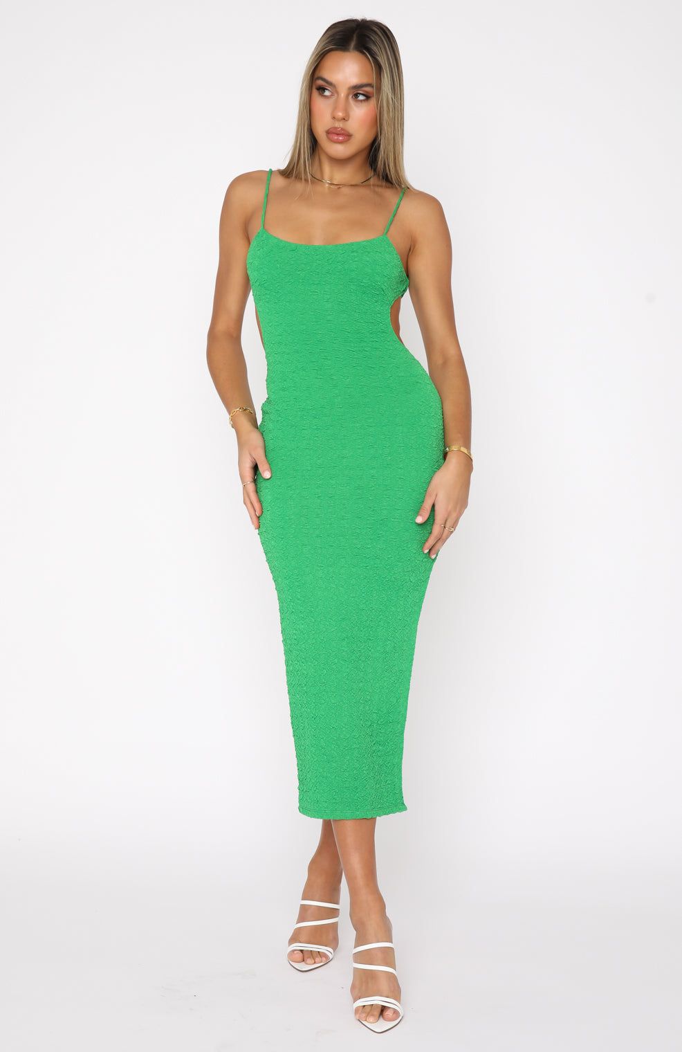 All Around Her Midi Dress Green sold by White Fox Boutique product image thumbnail 2
