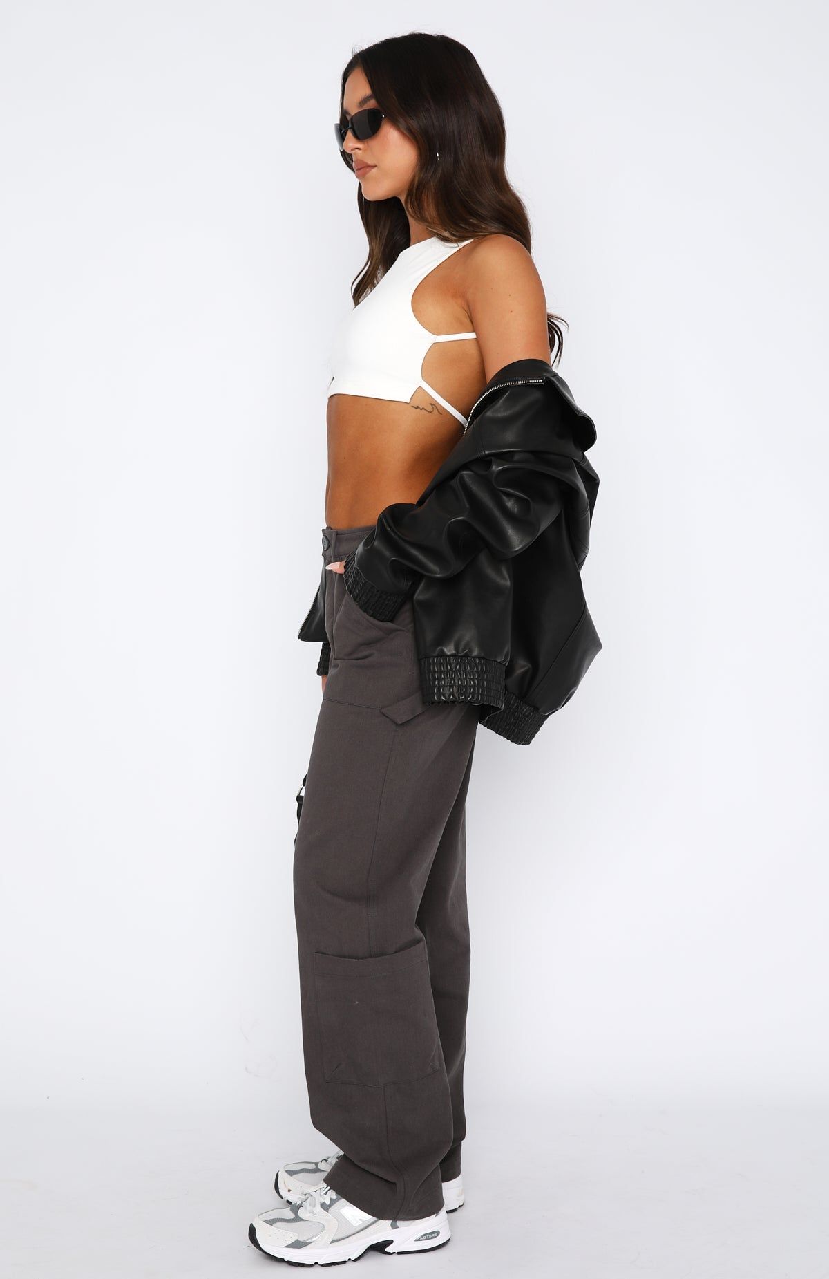 Out To Play Pants Charcoal sold by White Fox Boutique product image thumbnail 3