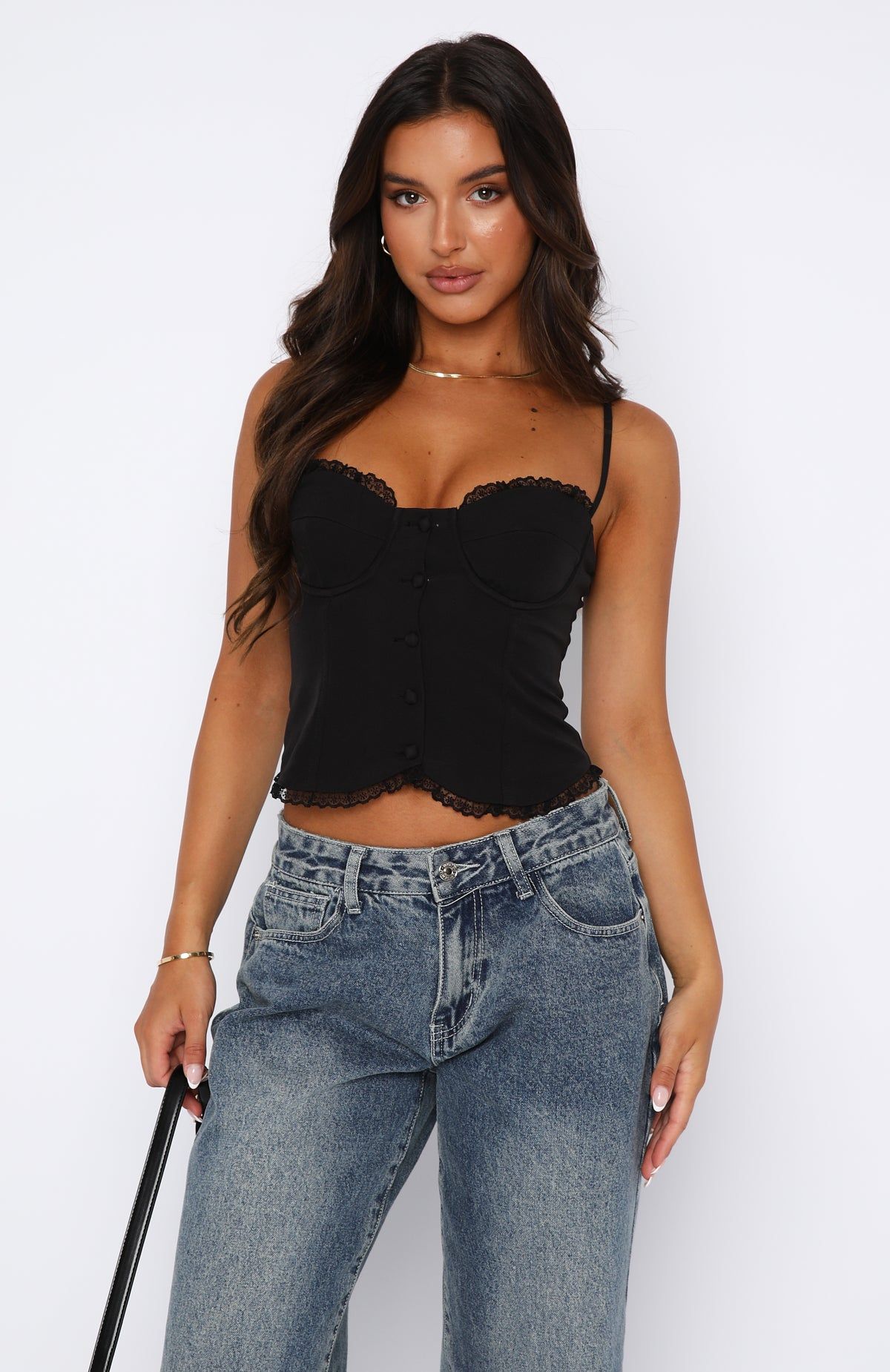 Taking It Slow Bustier Black sold by White Fox Boutique product image thumbnail 2