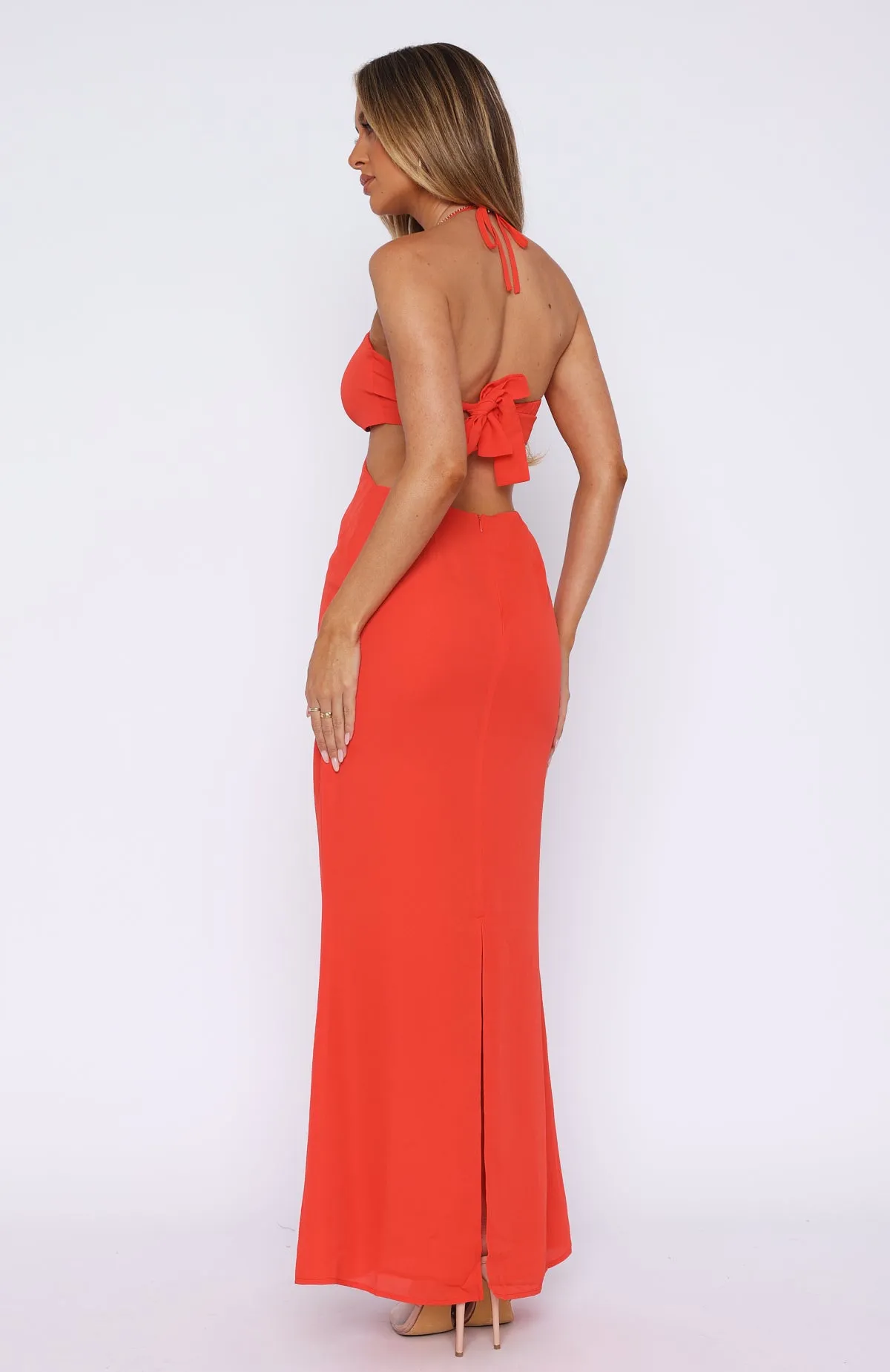 Find Your Paradise Maxi Dress Chilli sold by White Fox Boutique product image thumbnail 4