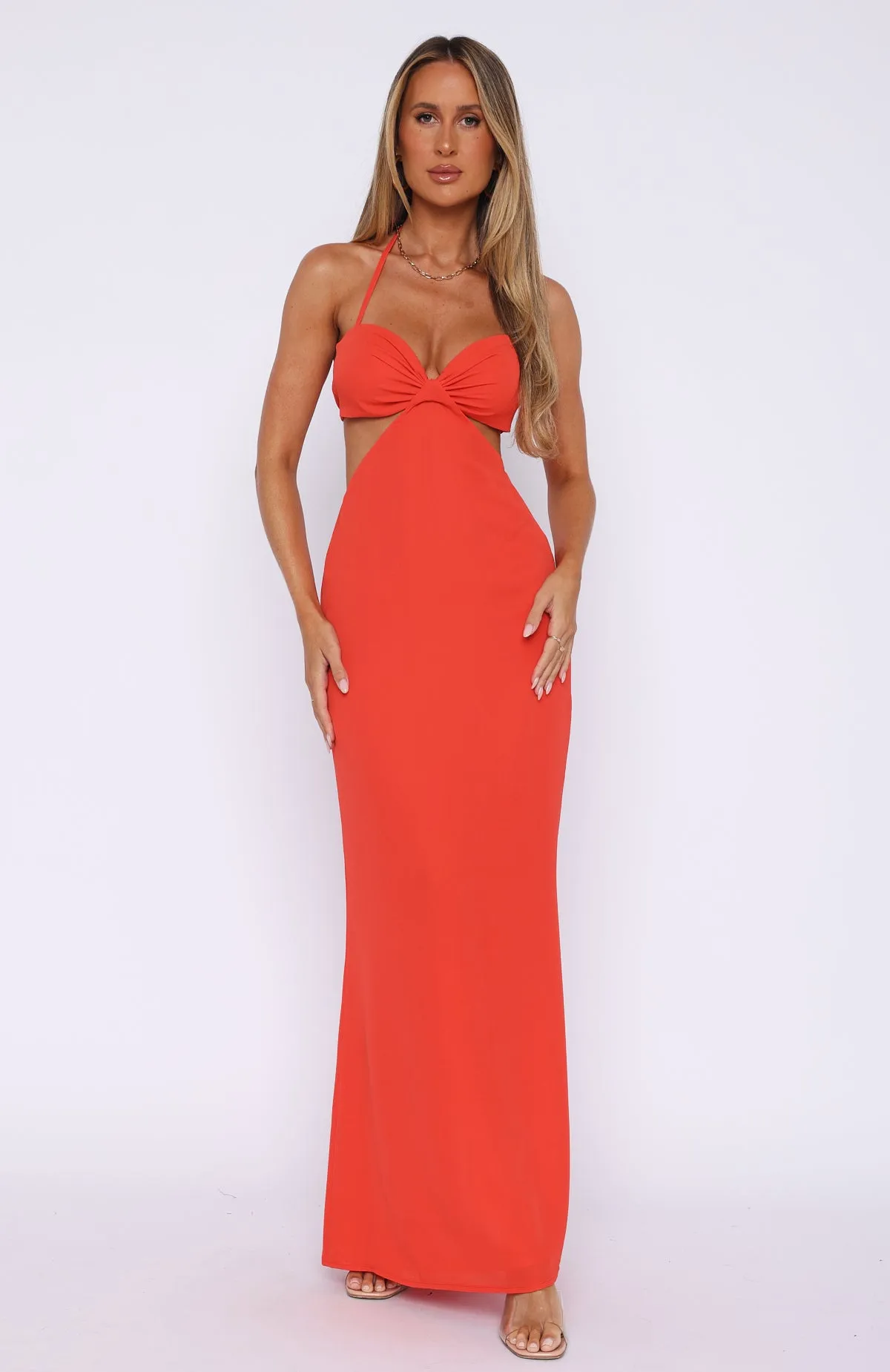 Find Your Paradise Maxi Dress Chilli sold by White Fox Boutique product image thumbnail 2