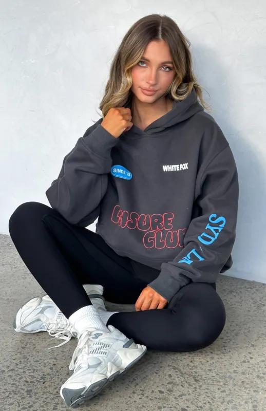 Work It All Out Oversized Hoodie Charcoal sold by White Fox Boutique