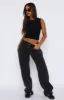 Bring The Style Low Rise Wide Leg Jeans Black Acid Wash sold by White Fox Boutique