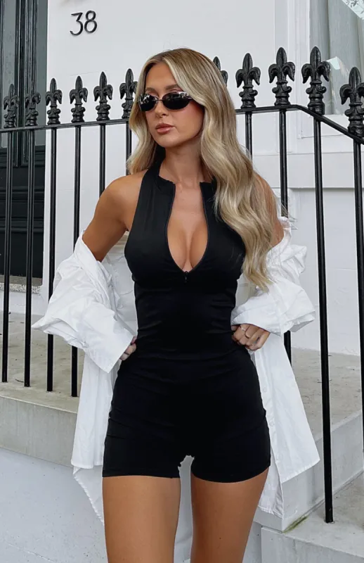Better Than Good Playsuit Black sold by White Fox Boutique