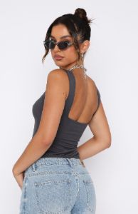 Taking Off Top Charcoal sold by White Fox Boutique