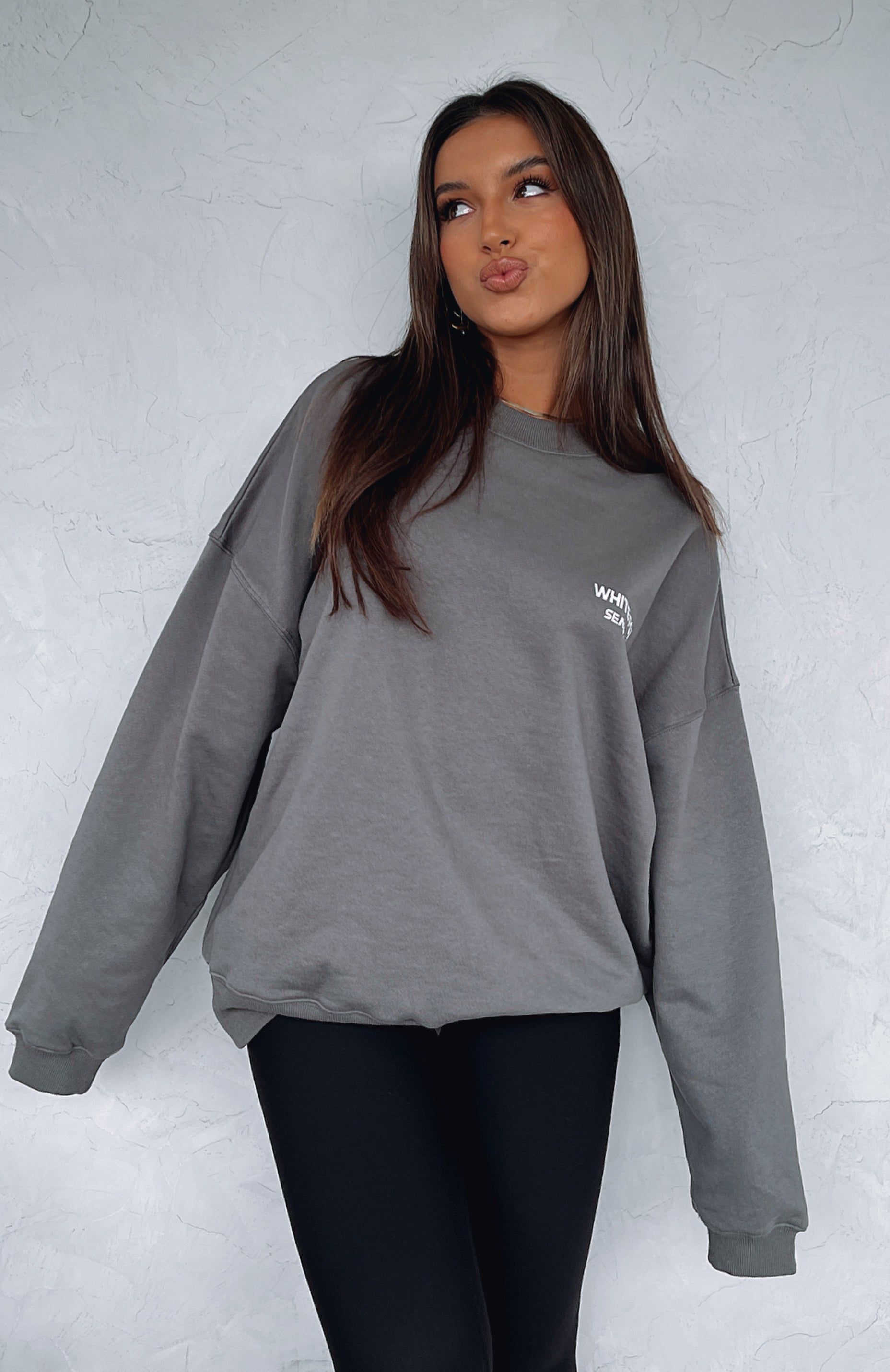 High Status Sweater Slate sold by White Fox Boutique product image thumbnail 5