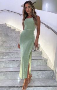Easy Does It Maxi Dress Sage sold by White Fox Boutique