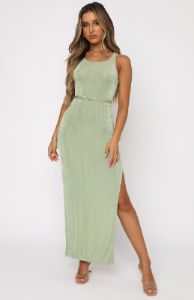 Easy Does It Maxi Dress Sage sold by White Fox Boutique