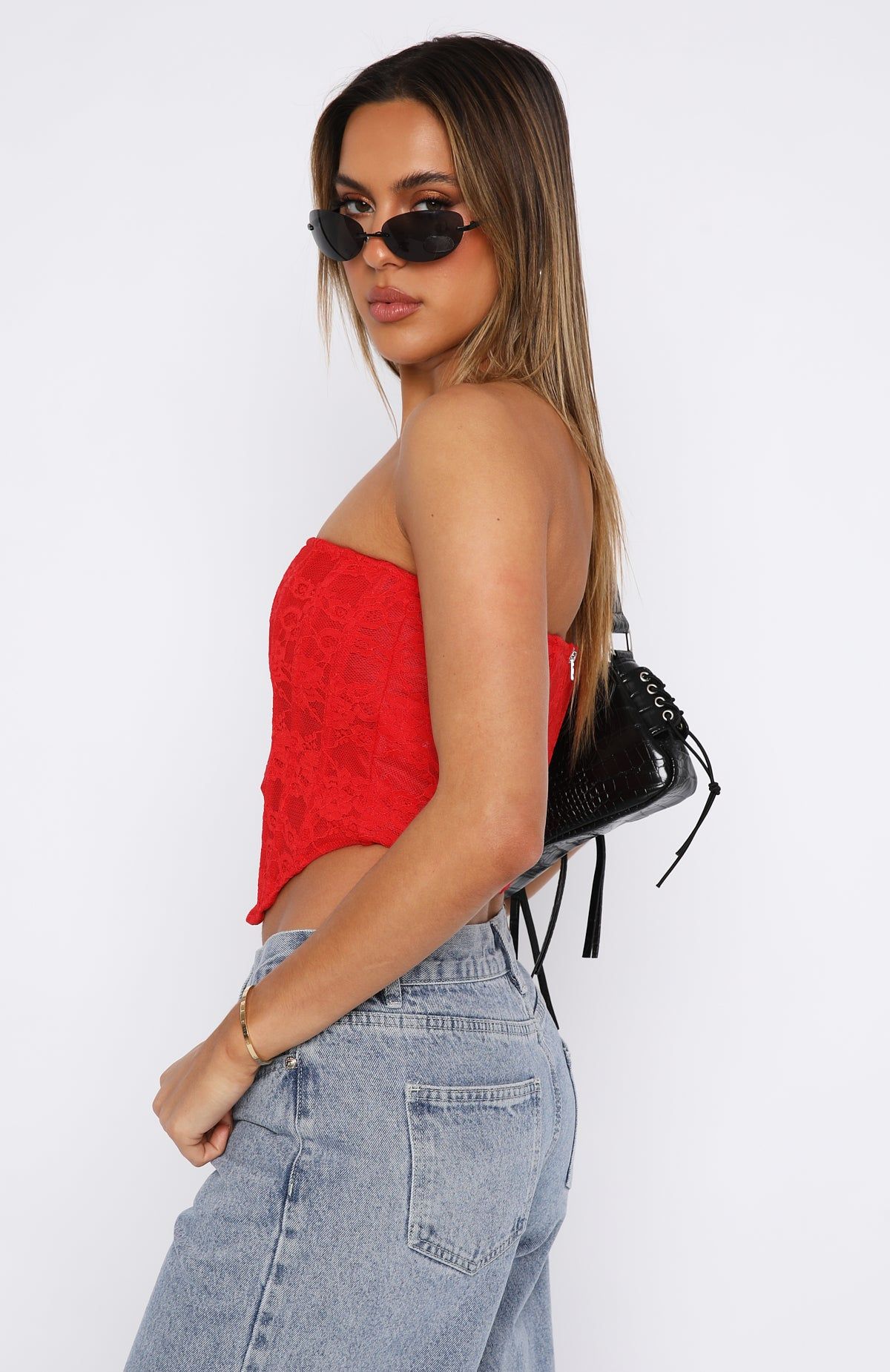 Midnight Dreams Bustier Red sold by White Fox Boutique product image thumbnail 3