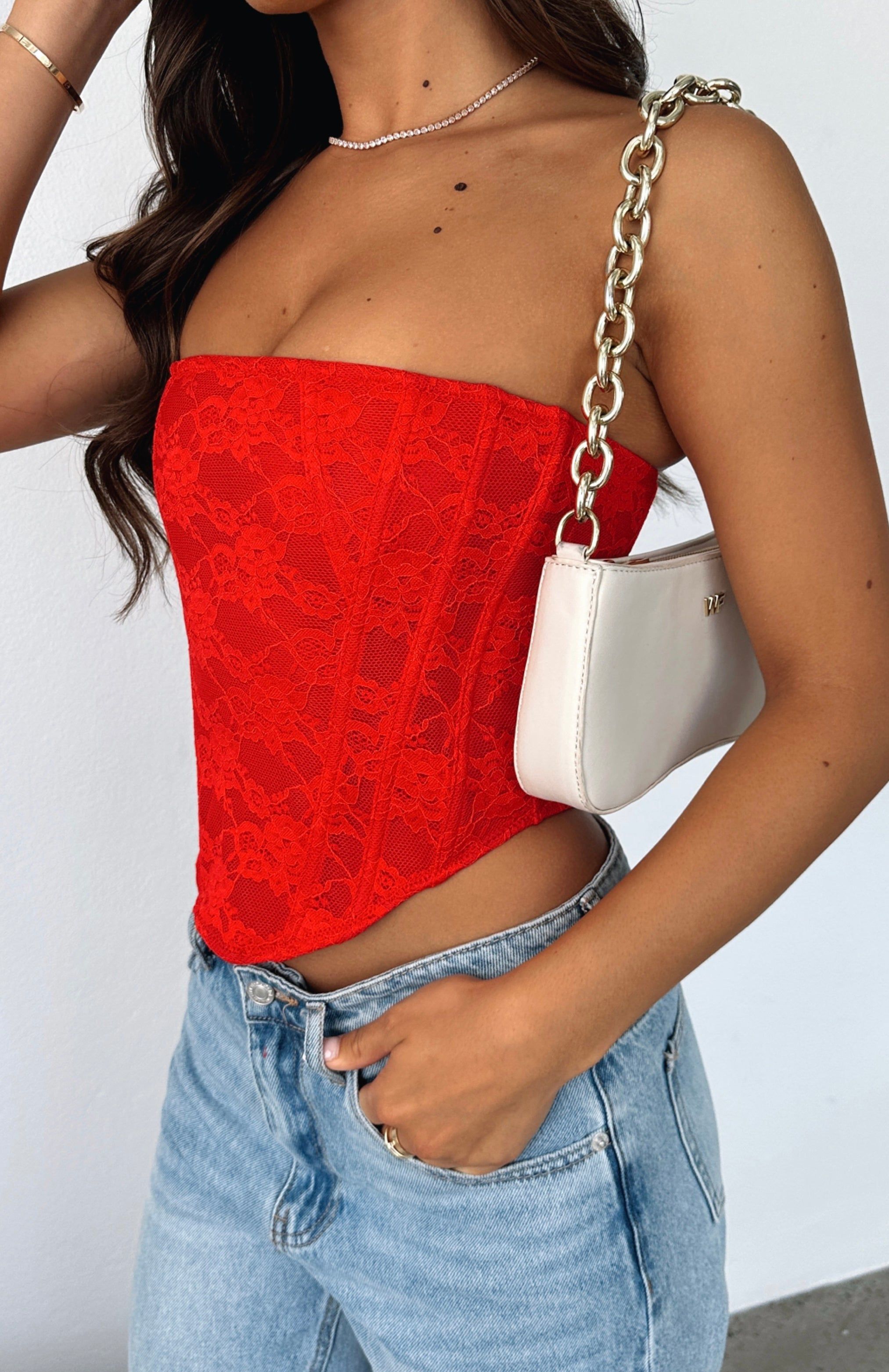 Midnight Dreams Bustier Red sold by White Fox Boutique product image thumbnail 5