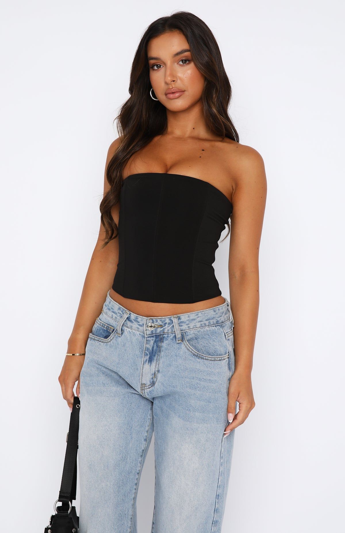 Feeling Blessed Bustier Black sold by White Fox Boutique product image thumbnail 2