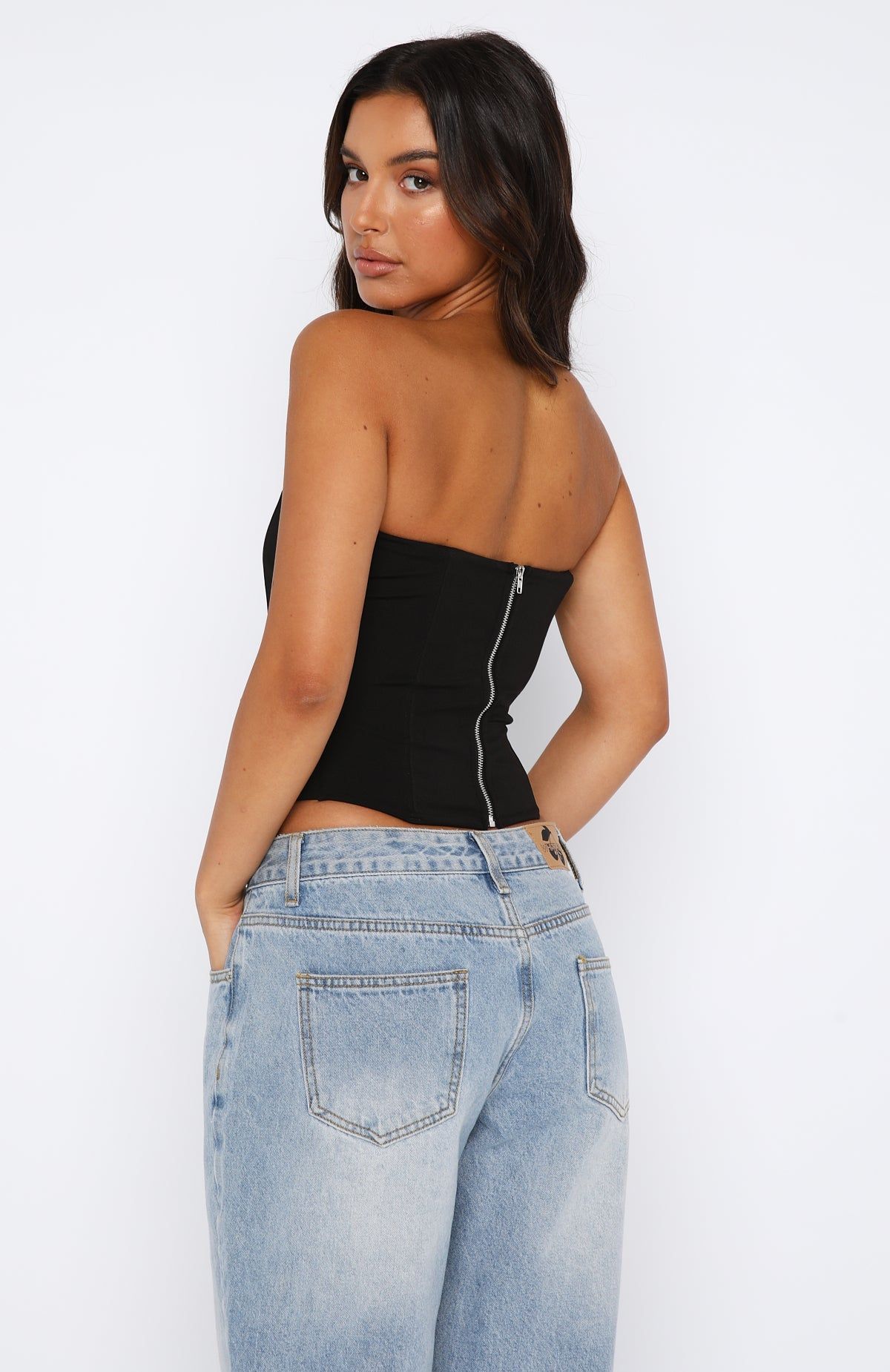 Feeling Blessed Bustier Black sold by White Fox Boutique product image thumbnail 4
