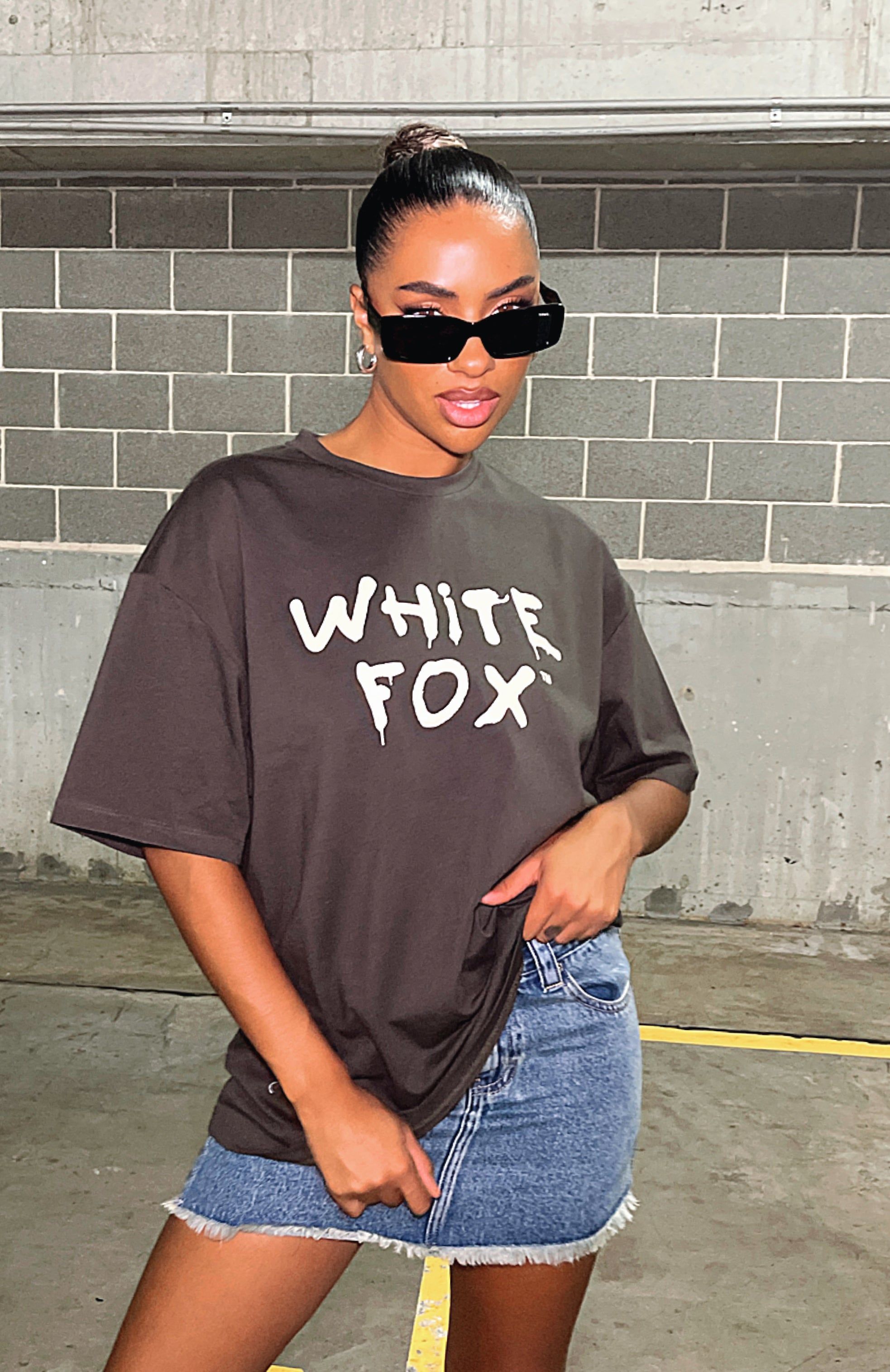 Let's Change It Up Oversized Tee Dark Charcoal sold by White Fox Boutique