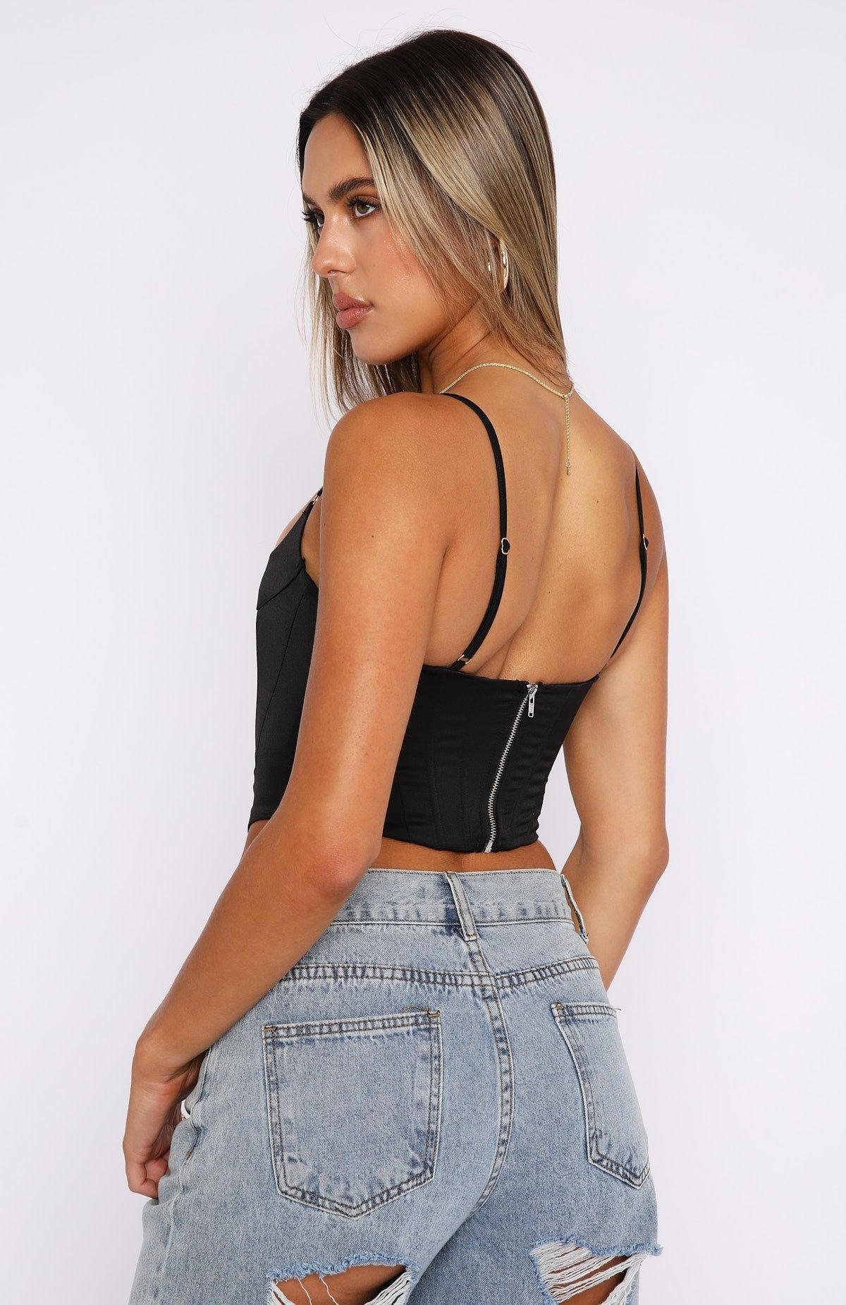 Hypnotized Bustier Black sold by White Fox Boutique product image thumbnail 4