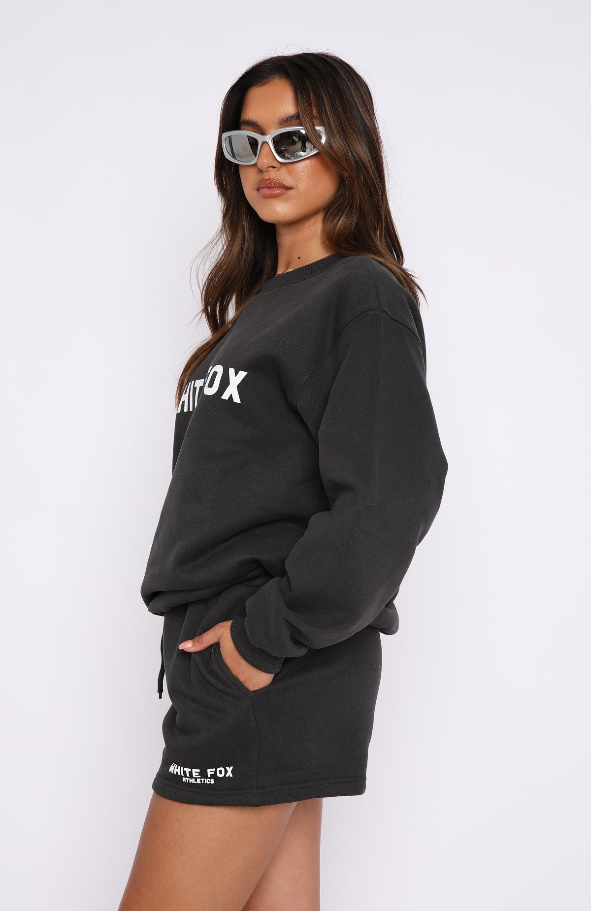 The Next Level Oversized Sweater Charcoal sold by White Fox Boutique product image thumbnail 3