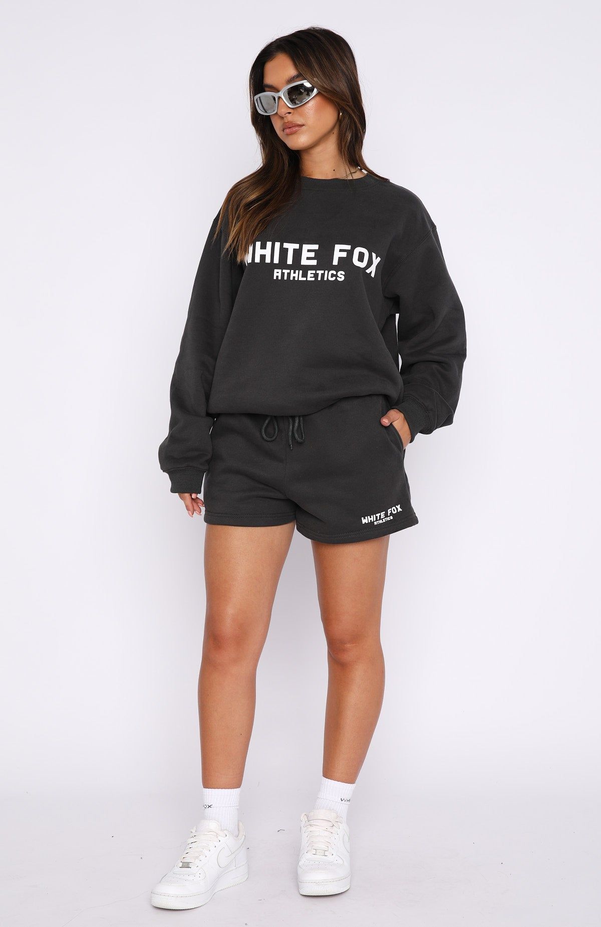 The Next Level Oversized Sweater Charcoal sold by White Fox Boutique product image thumbnail 5