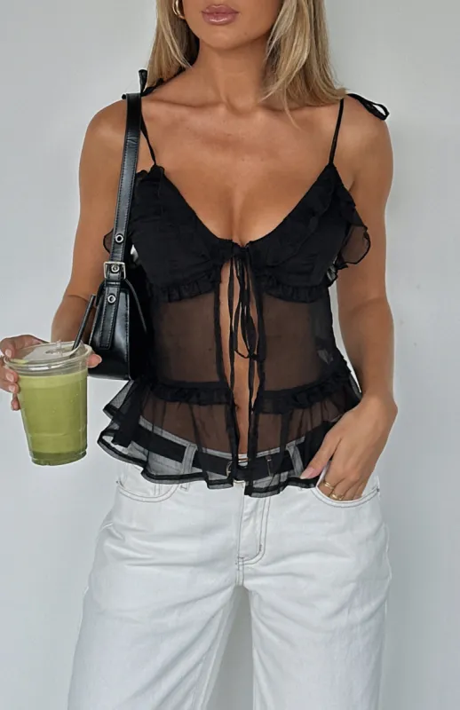 Still Sleepless Top Black sold by White Fox Boutique