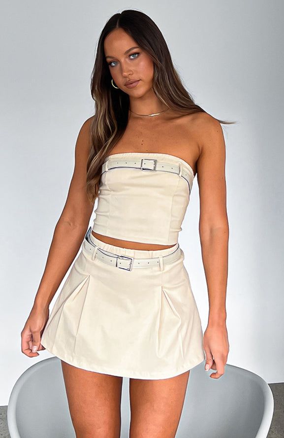 New To This Mini Skirt Beige sold by White Fox Boutique product image thumbnail 9