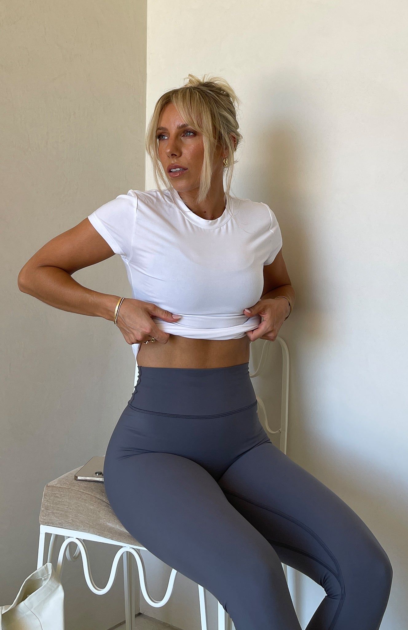 Hilton Baby Tee White sold by White Fox Boutique