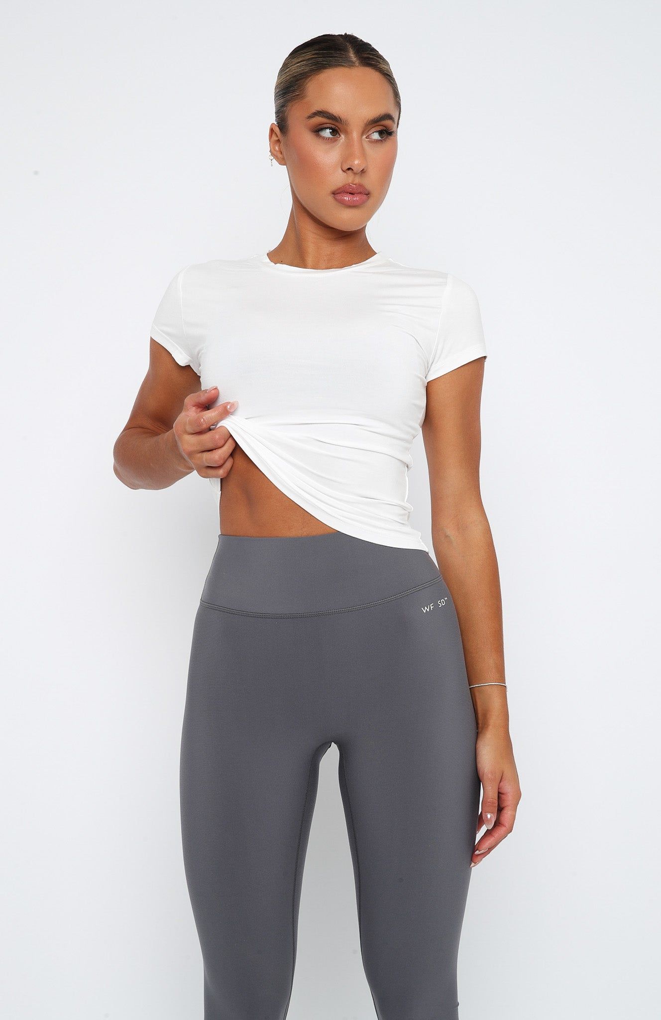 Hilton Baby Tee White sold by White Fox Boutique product image thumbnail 2