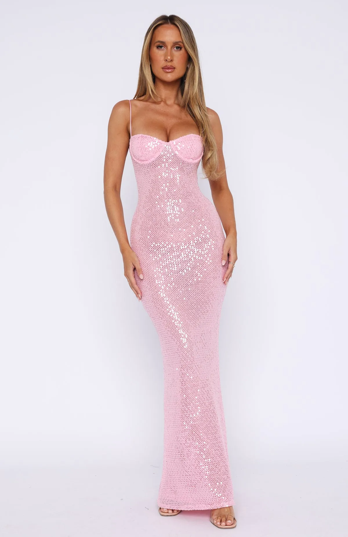 Off My Mind Maxi Dress Candy Pink sold by White Fox Boutique product image thumbnail 2