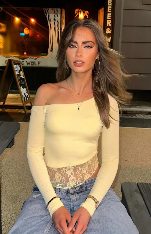 What You Did Long Sleeve Top Butter sold by White Fox Boutique