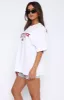 A Power Move Oversized Tee White sold by White Fox Boutique