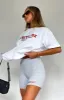 A Power Move Oversized Tee White sold by White Fox Boutique