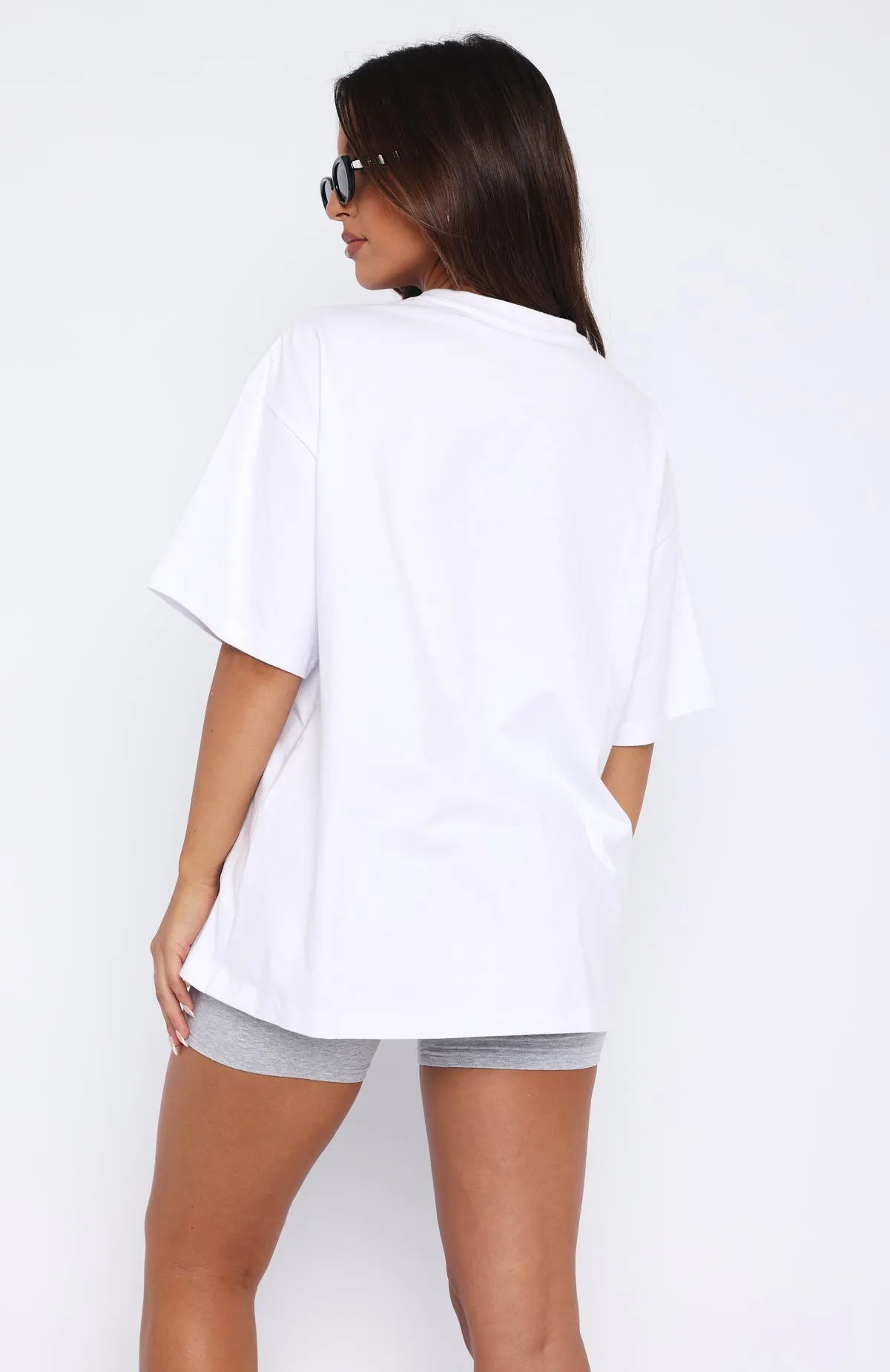 A Power Move Oversized Tee White sold by White Fox Boutique product image thumbnail 4