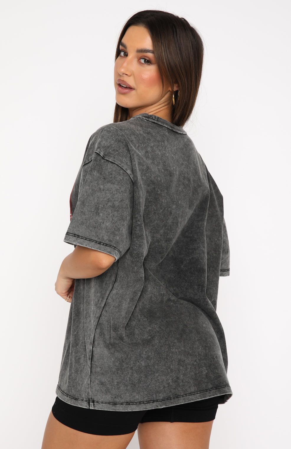 Big Moves Oversized Tee Black Acid Wash sold by White Fox Boutique product image thumbnail 4