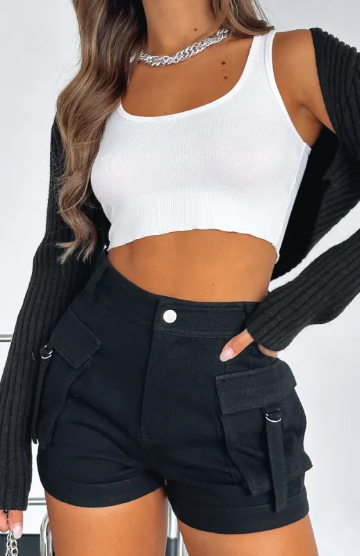 Just A Friend Shorts Black sold by White Fox Boutique