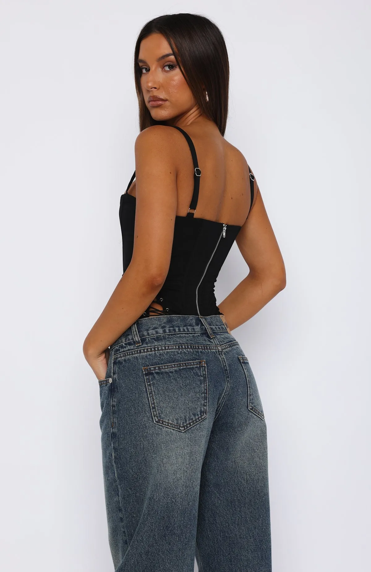 What's Your Motive Bustier Black sold by White Fox Boutique product image thumbnail 4
