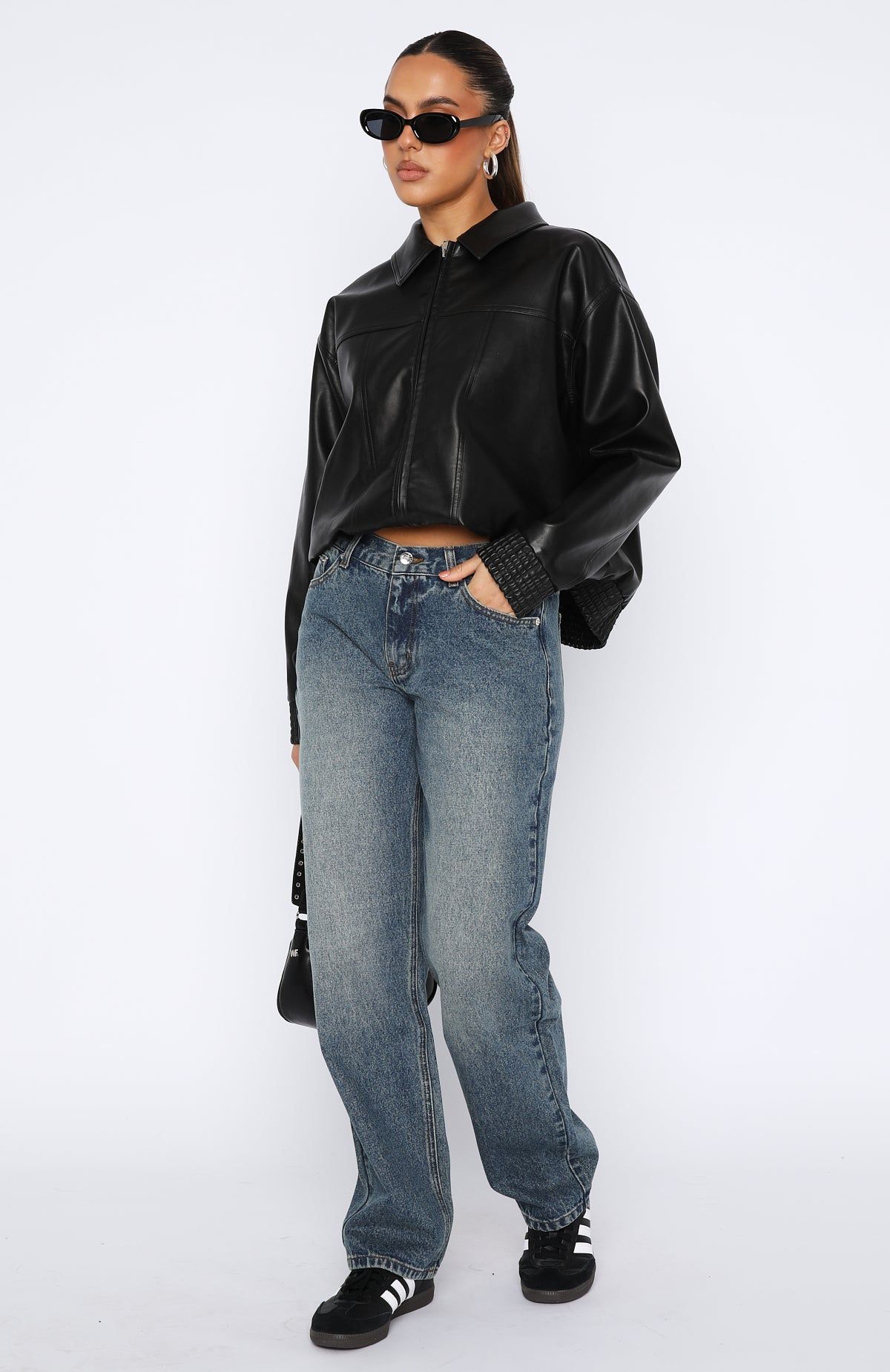 What You Don't See Low Rise Straight Leg Jeans Brown Blue Acid Wash sold by White Fox Boutique product image thumbnail 2