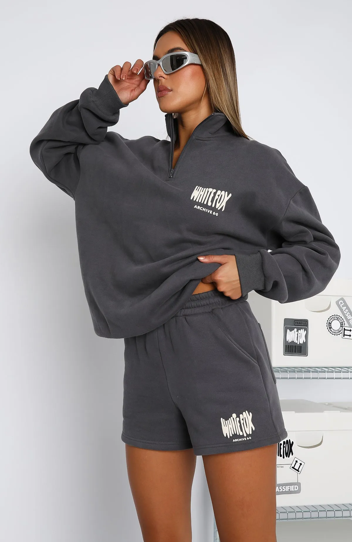 Archive 6.0 Zip Front Sweater Ash sold by White Fox Boutique product image thumbnail 2