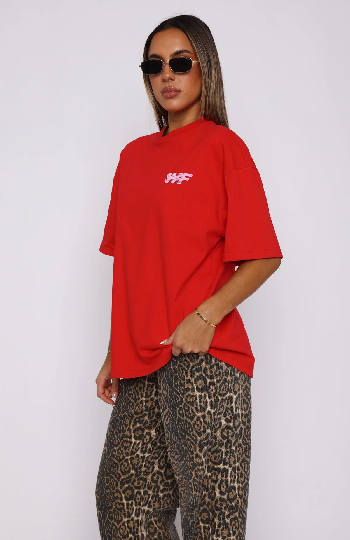 Forgot You Existed Oversized Tee Red sold by White Fox Boutique product image thumbnail 3
