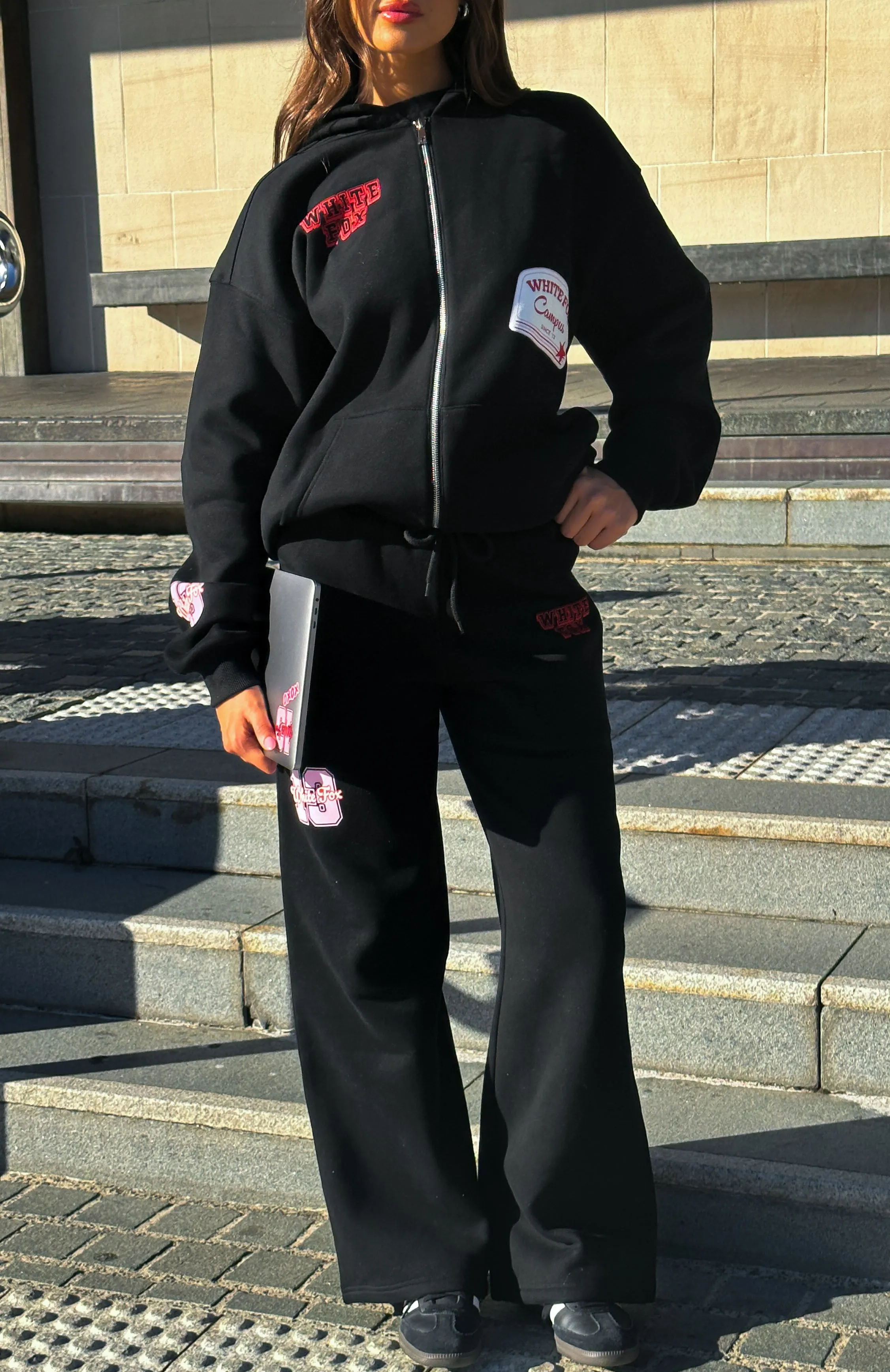 Save My Number Wide Leg Sweatpants Black sold by White Fox Boutique product image thumbnail 5