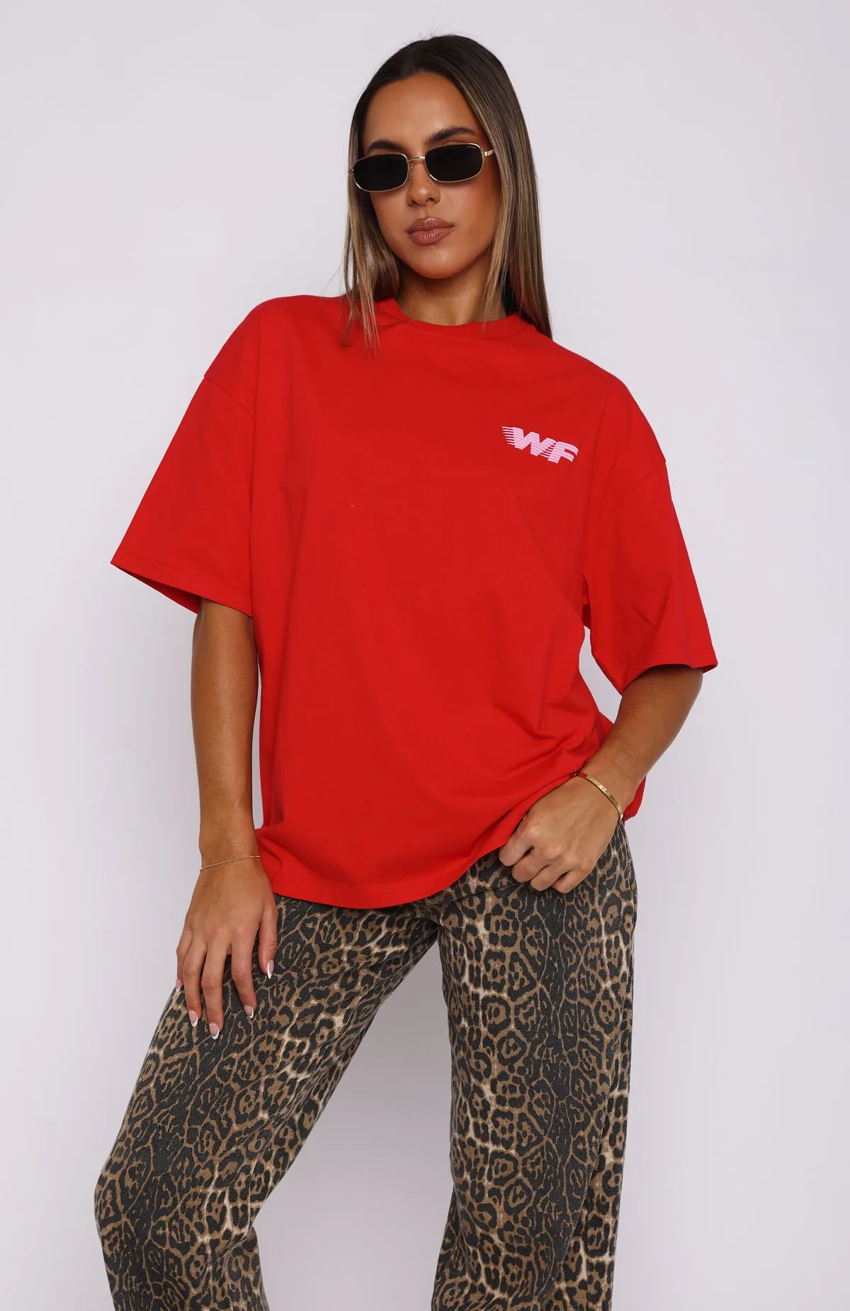 Forgot You Existed Oversized Tee Red sold by White Fox Boutique product image thumbnail 2