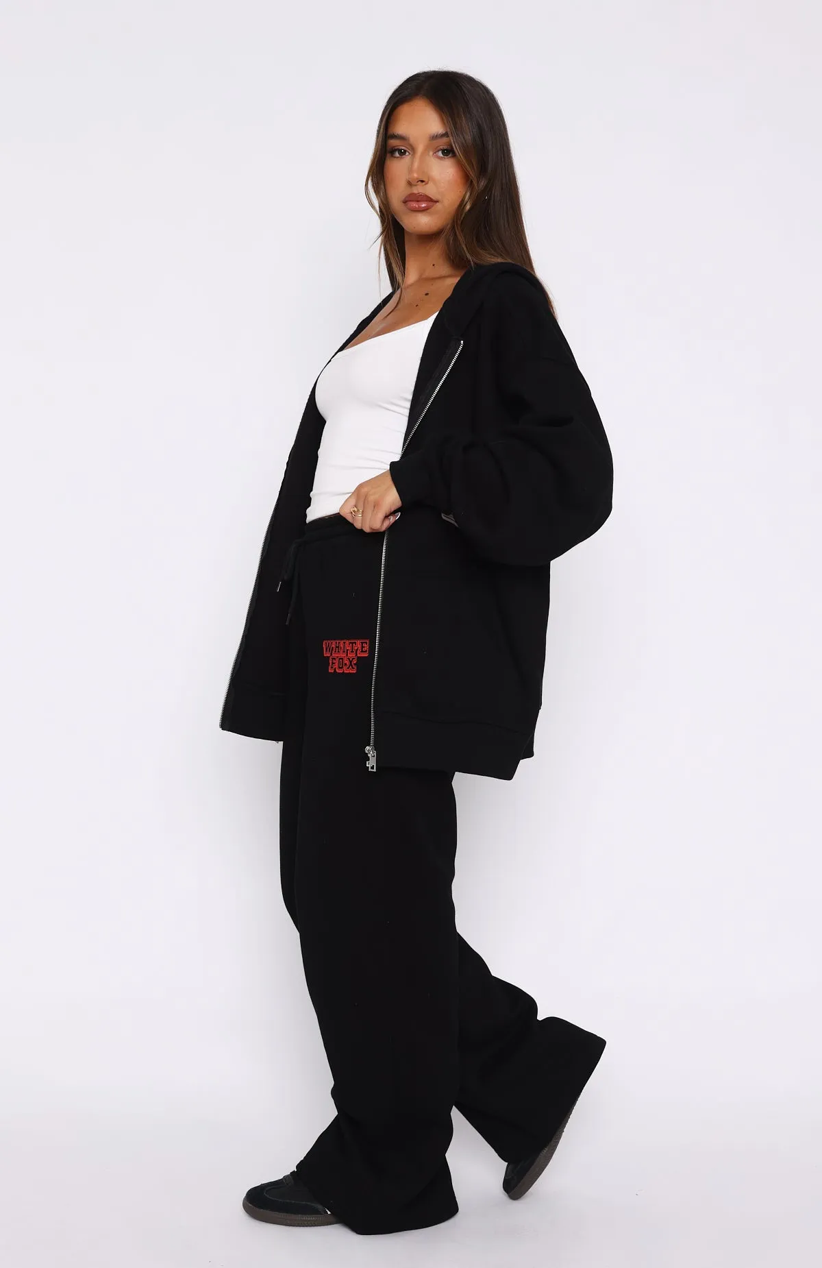 Save My Number Wide Leg Sweatpants Black sold by White Fox Boutique product image thumbnail 3