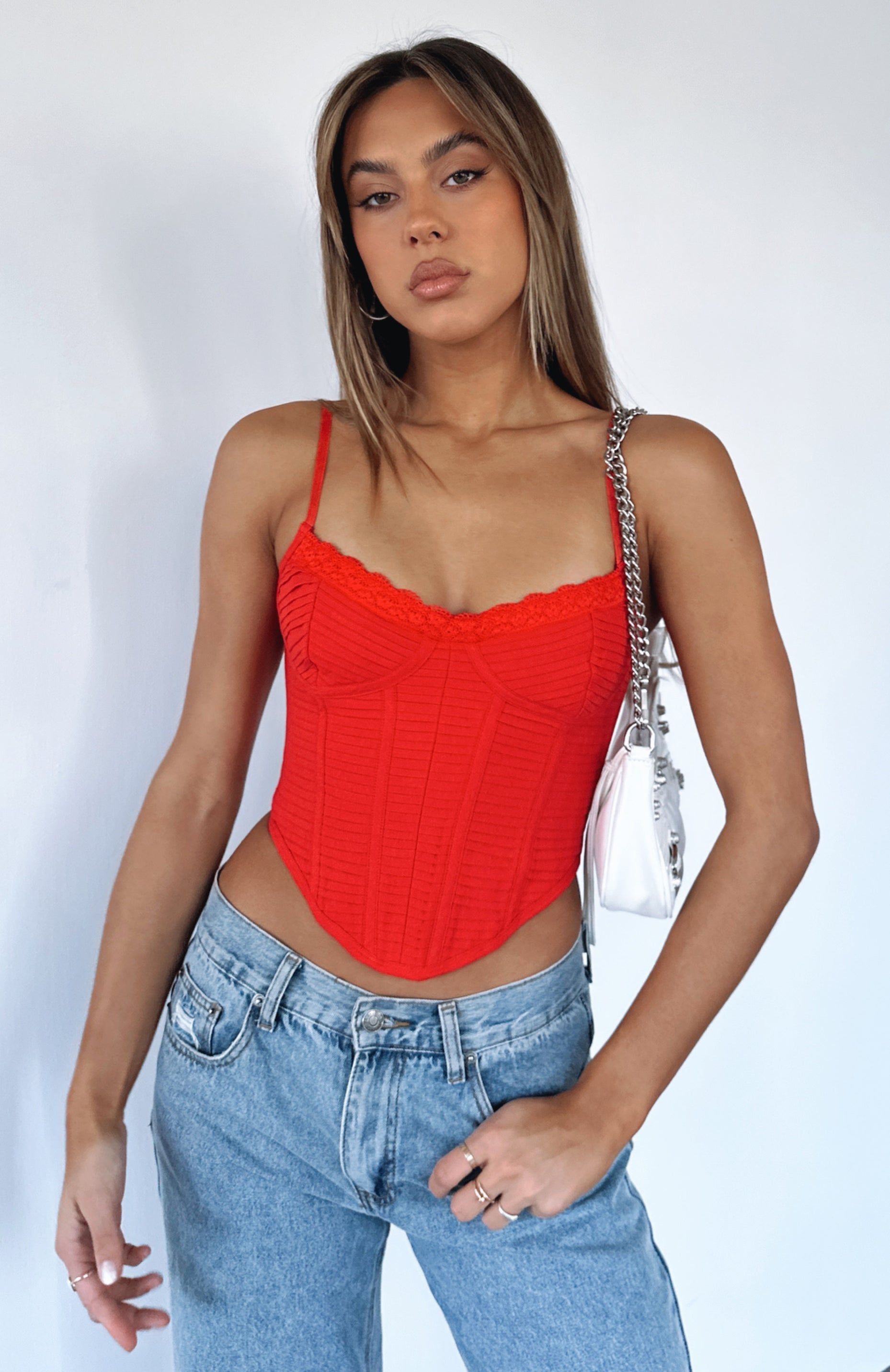 Same Time Bustier Red sold by White Fox Boutique
