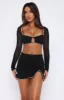 Waiting For Tonight Mini Skirt Black sold by White Fox Boutique