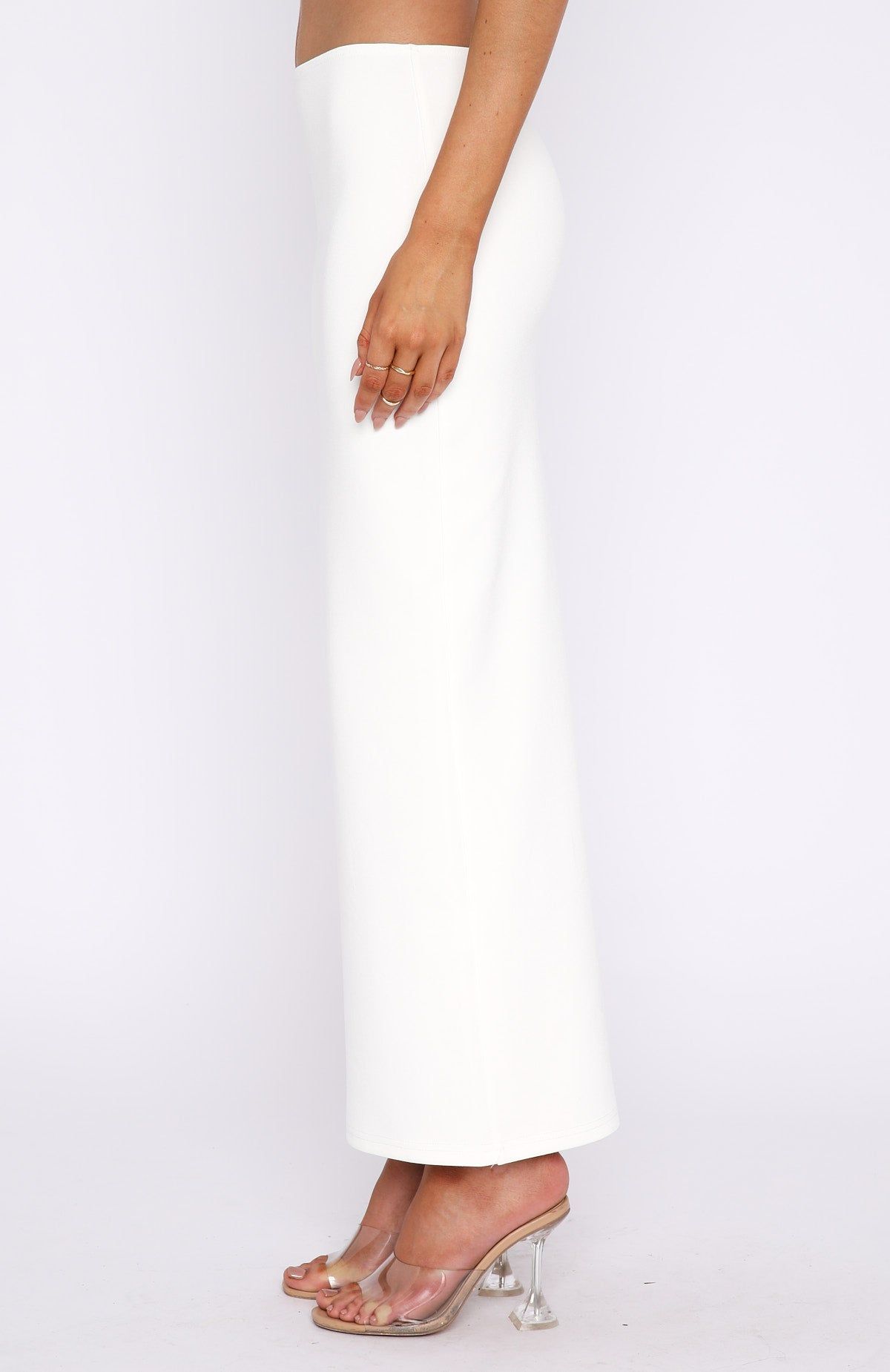 Fight The Feeling Maxi Skirt White sold by White Fox Boutique product image thumbnail 3