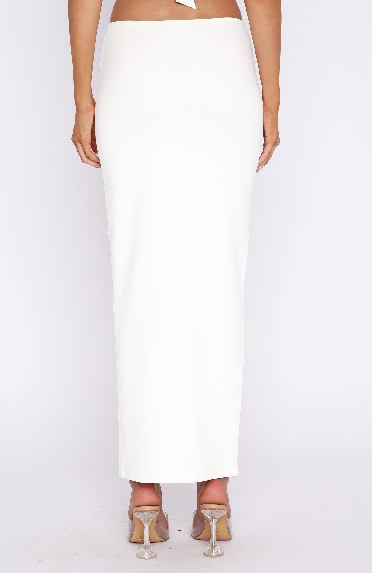 Fight The Feeling Maxi Skirt White sold by White Fox Boutique product image thumbnail 4