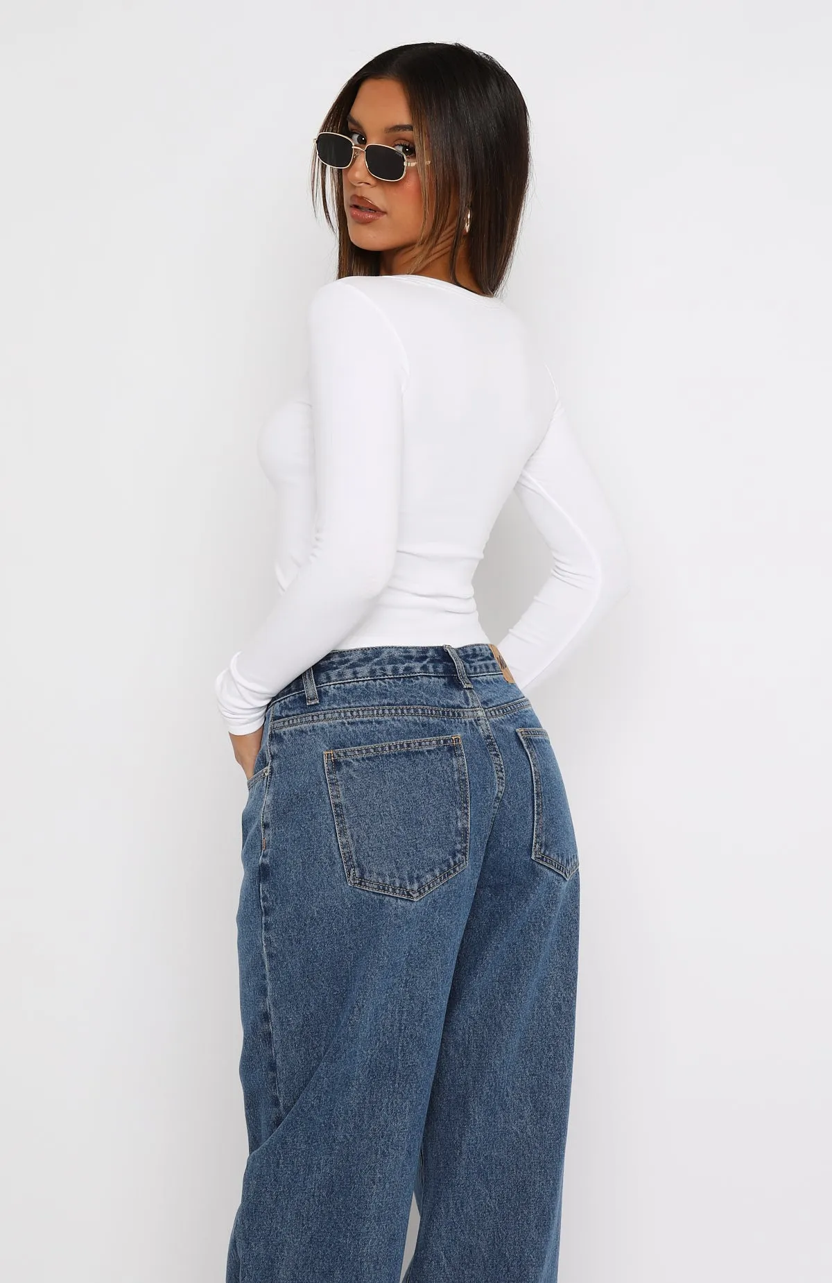 Give Me The Details Long Sleeve Top White sold by White Fox Boutique product image thumbnail 4