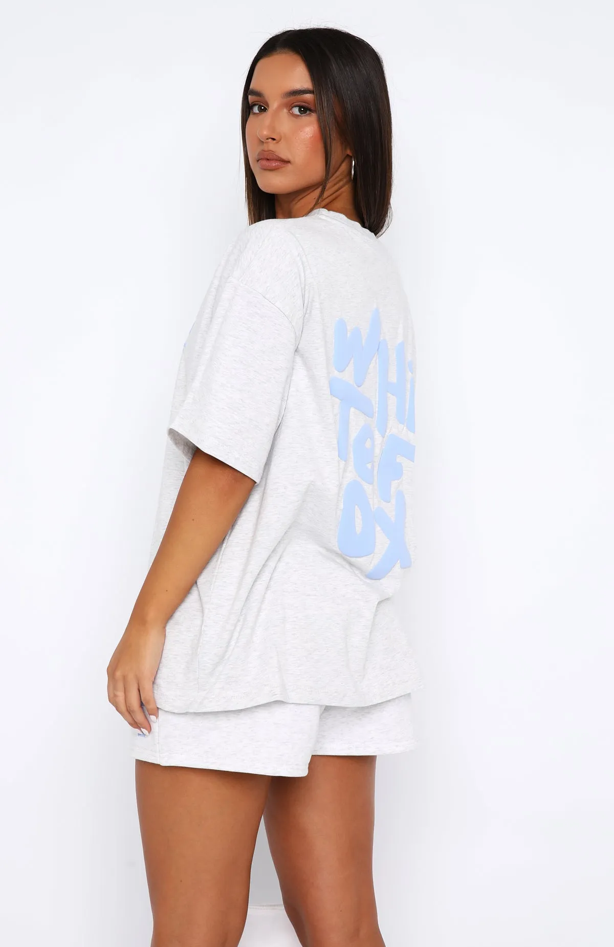 The New Standard Oversized Tee Grey Marle sold by White Fox Boutique product image thumbnail 4