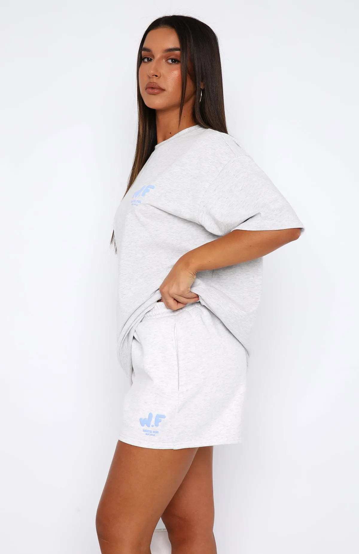 The New Standard Oversized Tee Grey Marle sold by White Fox Boutique product image thumbnail 3