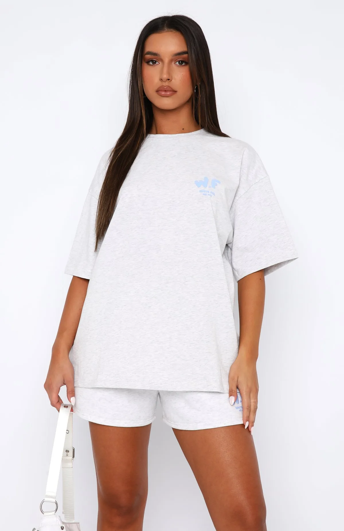 The New Standard Oversized Tee Grey Marle sold by White Fox Boutique product image thumbnail 2