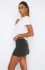 West Coast Love Mini Skort Charcoal sold by White Fox Boutique
