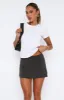 West Coast Love Mini Skort Charcoal sold by White Fox Boutique